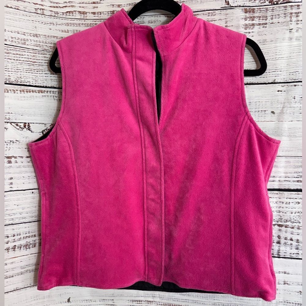 Vintage Tail Vest Womens Sz Medium Reversible Suede quilted Golf outdoor Barbie